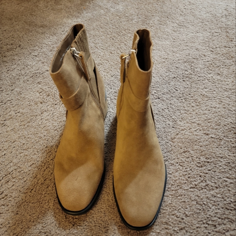 Tan booties